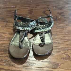 Bandolino low wedge embellished sandals